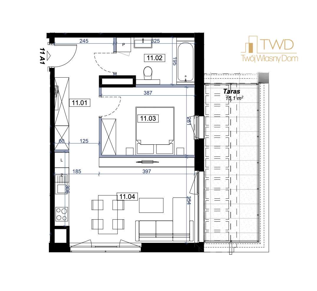 Osobna sypialnia | duży taras | 0% prowizji-6