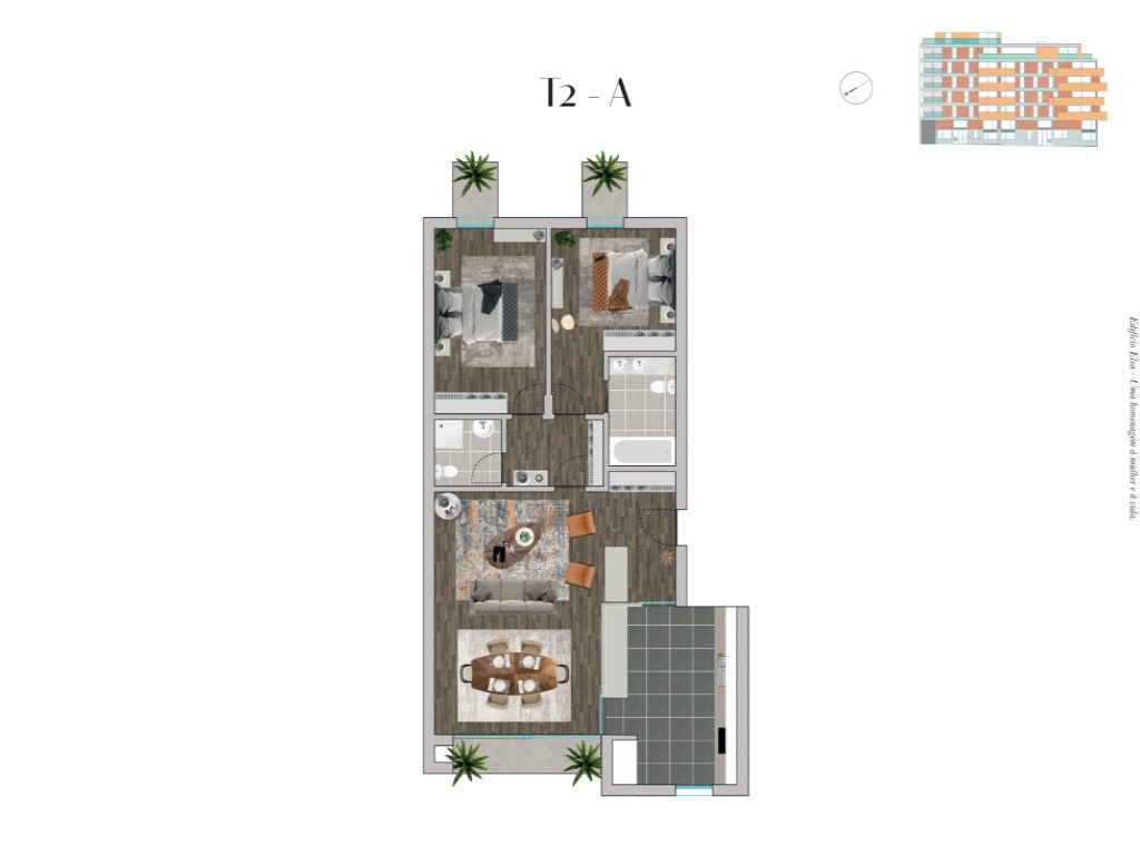 Apartamento T2 - Cais da Fonte Nova