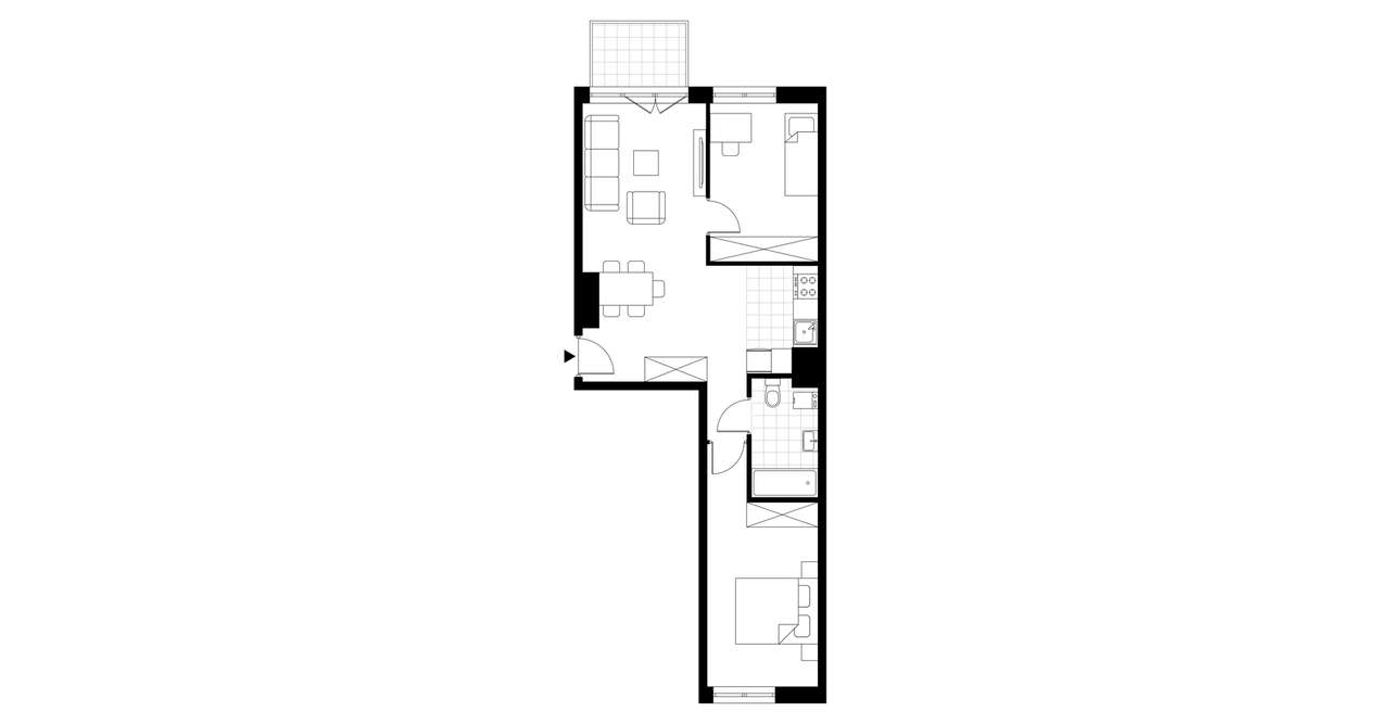 3-pokojowe mieszkanie 56m2 + balkon Bez Prowizji - Pełny obrazek: 3/8