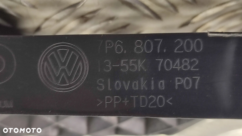VW TOUAREG II 7P 10-18R SLIZG MOCOWANIE UCHWYT ZDERZAKA GRILLA PRZOD 7P6807200 - 3