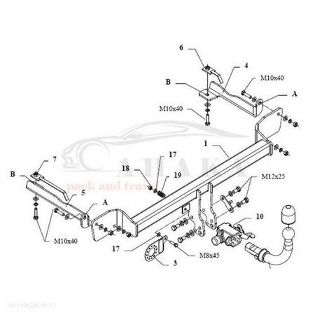 Hak Holowniczy Automat Do Fiat Punto Iii, Grande Punto Hatchback 2006-2011 - 3