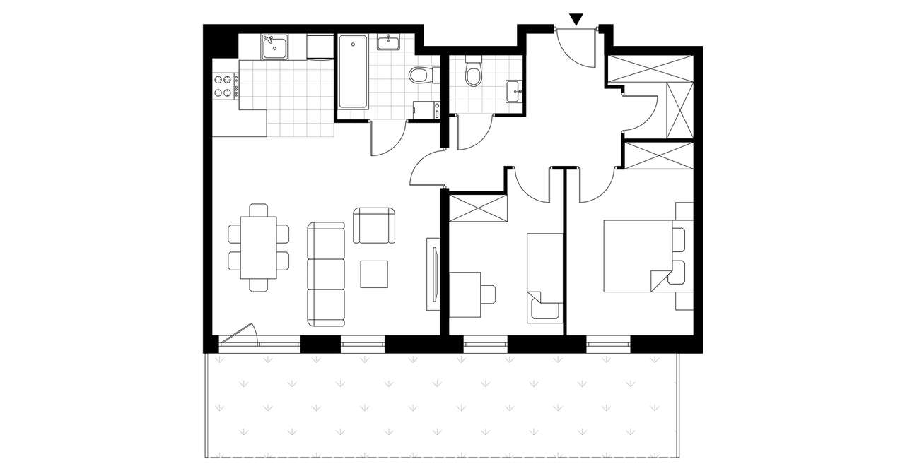 3-pokojowe mieszkanie 70m2 + ogródek Bez Prowizji - Pełny obrazek: 3/6