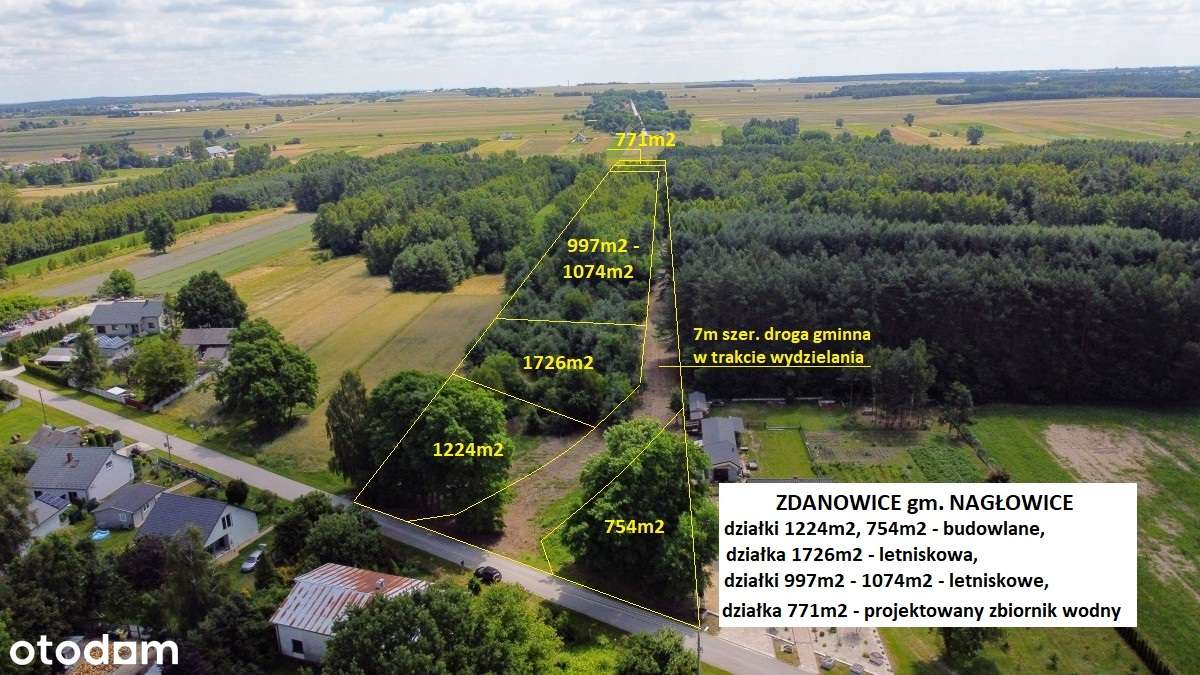 Działka 771m2 przy rzeczce ( w planach proj. zbiornik wodny) - Pełny obrazek: 4/16