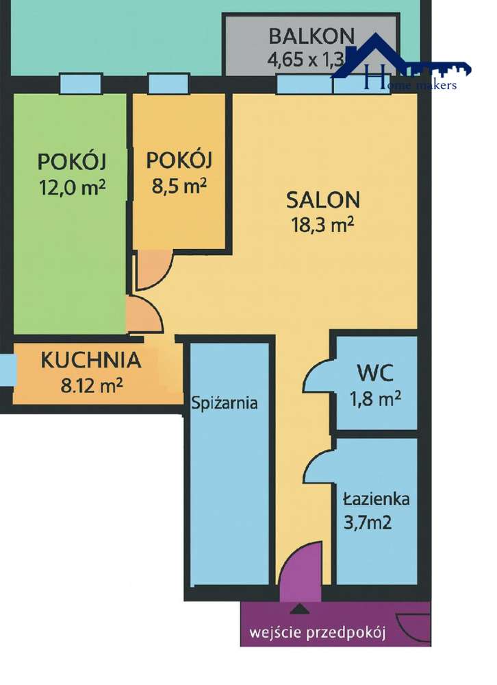 3-pok. 62,7 m²  ul. Picassa do Remontu 1km Galeria-0