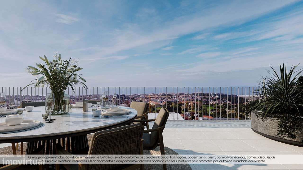 T2 Novo com Terraço (13,87m2) com vistas para o Parque em Canidelo.-14