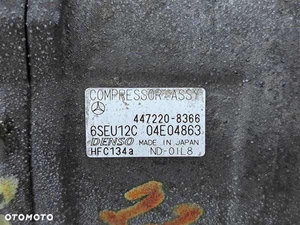 Sprężarka klimatyzacji Mercedes A-klasa W 168  R 97-04 447220-8366 DENSO - 5