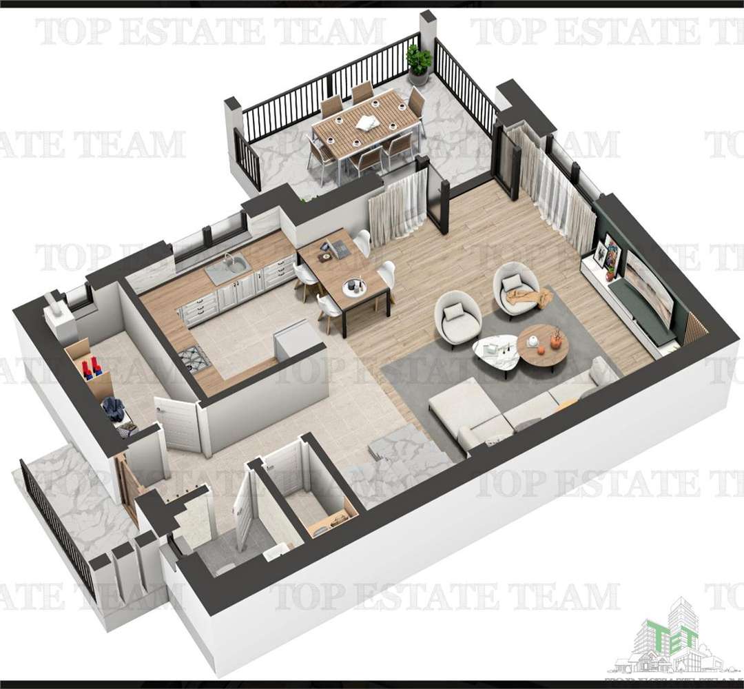 Vila individuala cuplata, in complex rezidential modern, cu 4 camere,-5