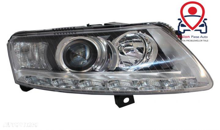 Faruri DRL Xenon compatibil cu Audi A6 C6 4F (04.2004-2008) Fara AFS Chrome Tuning Audi A6 4F/C6 20 - 3