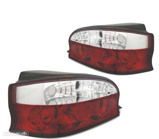 FAROLINS TRASEIRO PARA CITROEN SAXO 96-04 "CLASSIC" VERMELHO BRANCO - 1