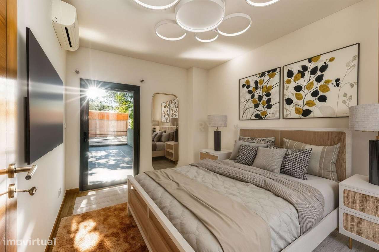 T1 com 70m2, terraço de 55m², piscina, garagem, Condomínio Privado, Be - Grande imagem: 4/34