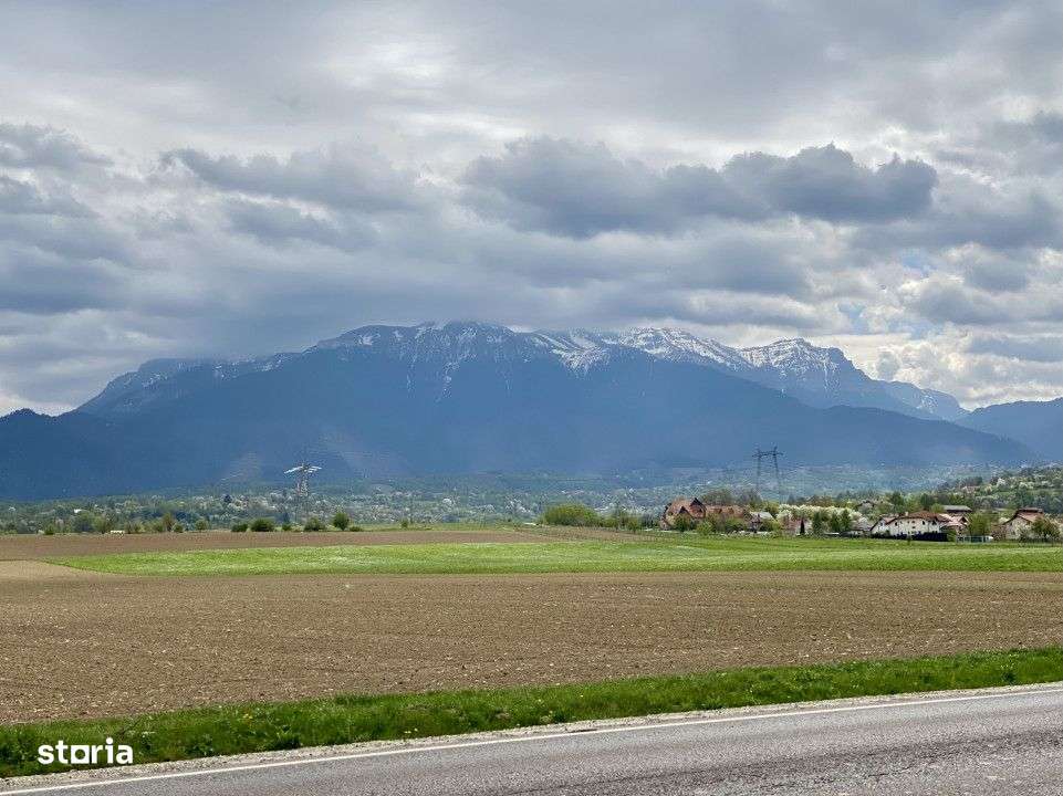 Teren plat P +4 Bran, panoramic munti, DN73, toate utilitatile-1