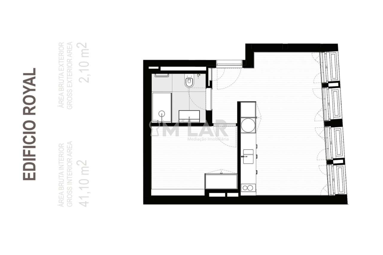Apartamento T0+1, novo, no centro da cidade de Braga-32