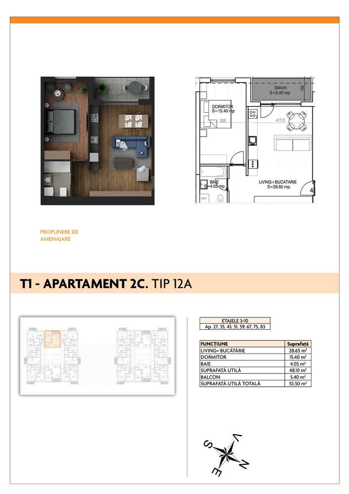 Apartament 2 camere bloc nou , IMGB-6