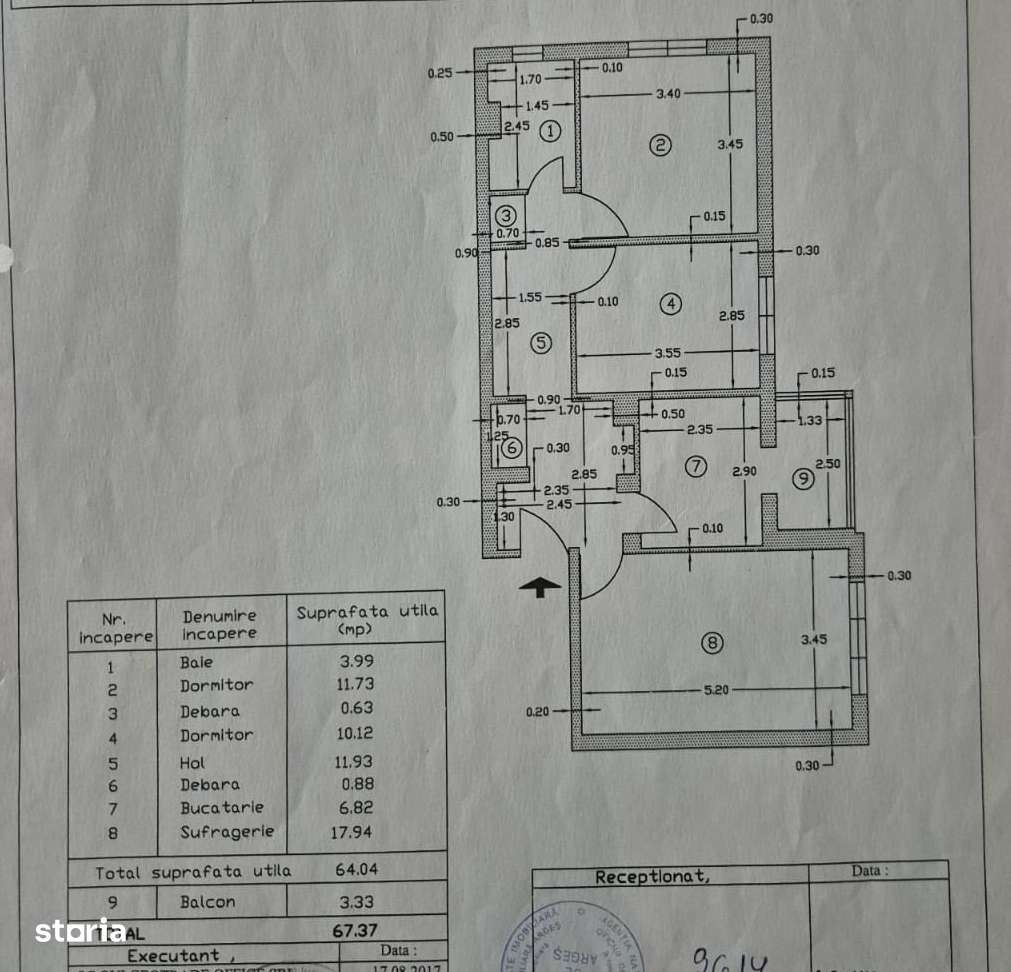 Apartament cu 3 camere de vânzare în Curtea de Argeș.-15