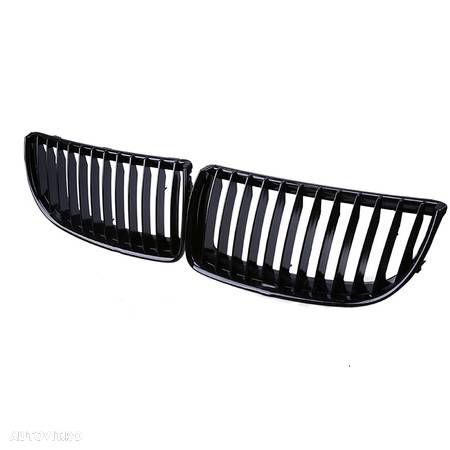 Grila radiator Bmw Seria 3 (E90/E91), Sedan 2004-/Touring, 11.2004-08.2008, stanga/dreapta, negru, 204005-0 set de 2buc - 1