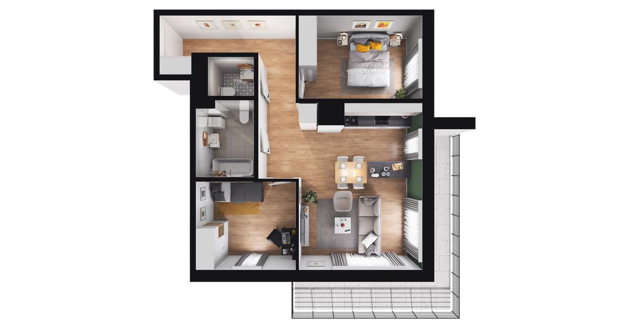 Osiedle Łososiowa | mieszkanie 3-pok. | 73 - Pełny obrazek: 3/7