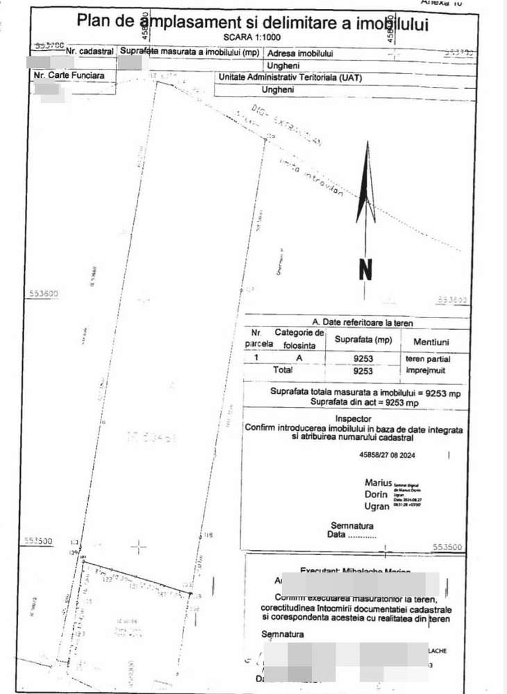 Teren 9 253 Mp Intravilan De Vanzare, ideal pentru Case, Ungheni - Imagine principală: 4/4