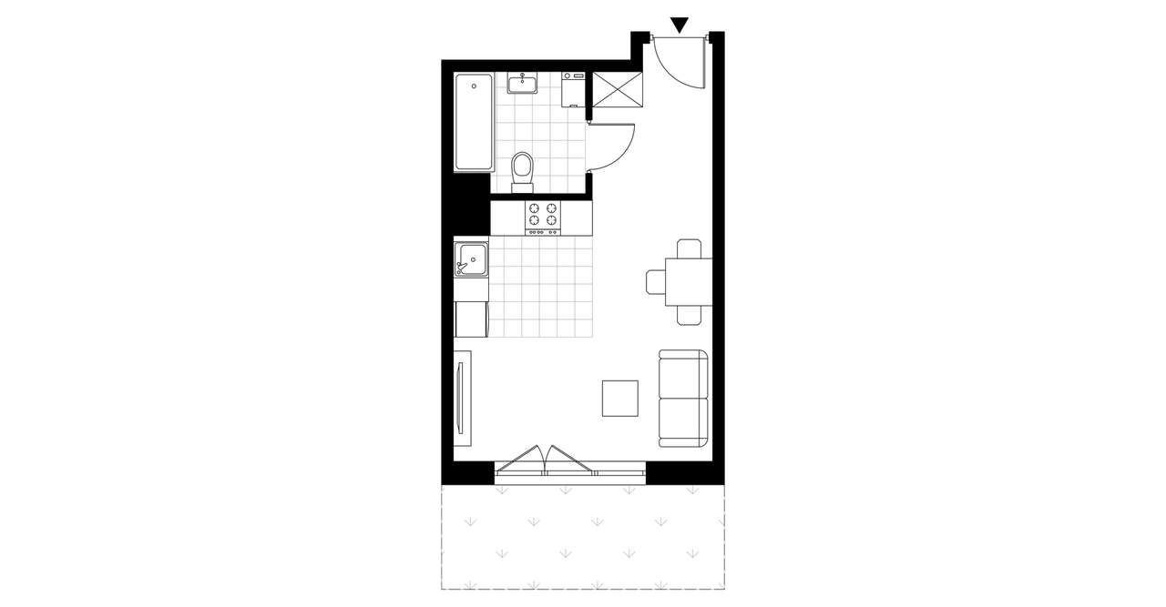 1-pokojowe mieszkanie 30m2 + ogródek Bez Prowizji - Pełny obrazek: 3/8