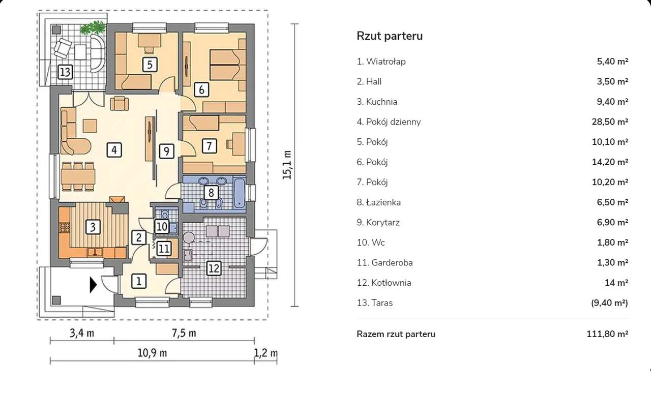Dom parterowy pod Siedlcami! Teodorów, działka 993 m2-16
