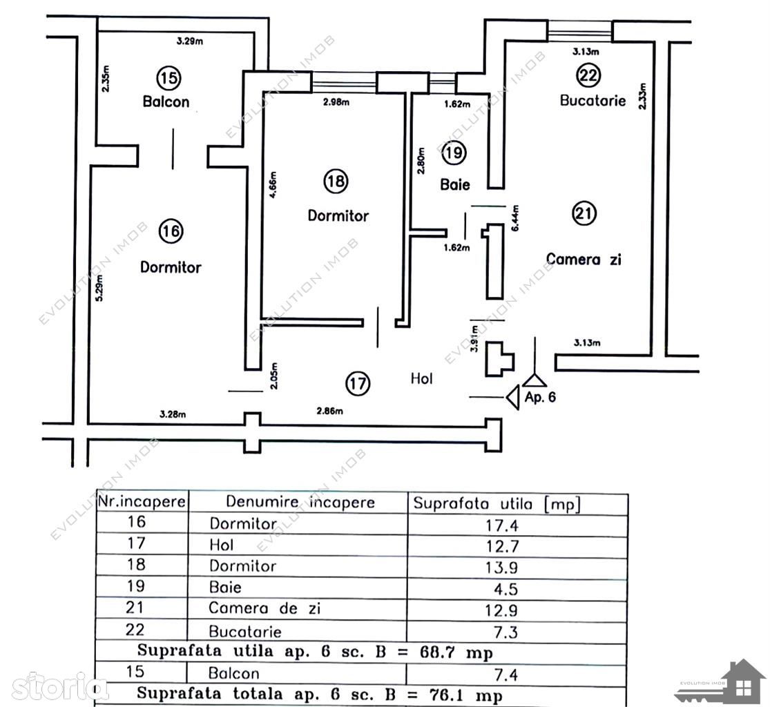 Apartament 3 Camere | Etajul 2 | Bloc Nou Lift | In spate la Kaufland-