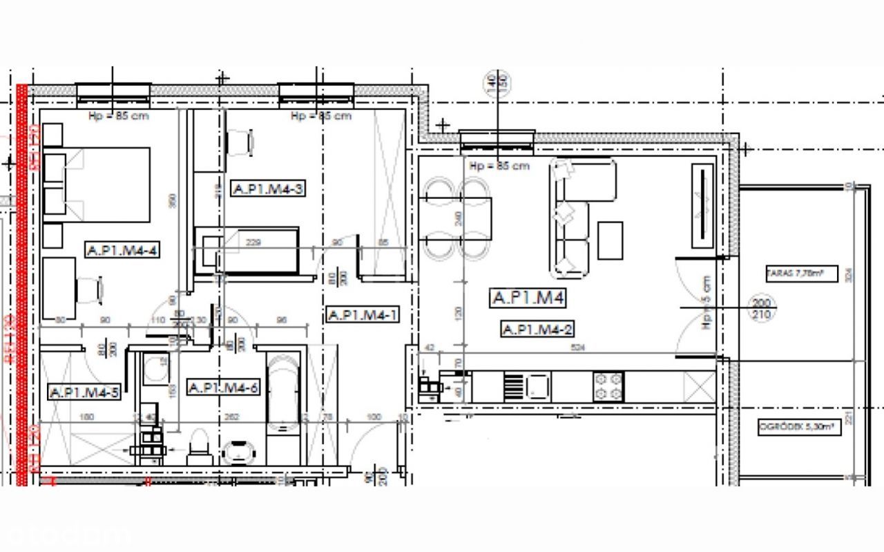 Mieszkanie, 49,18 m², Polkowice