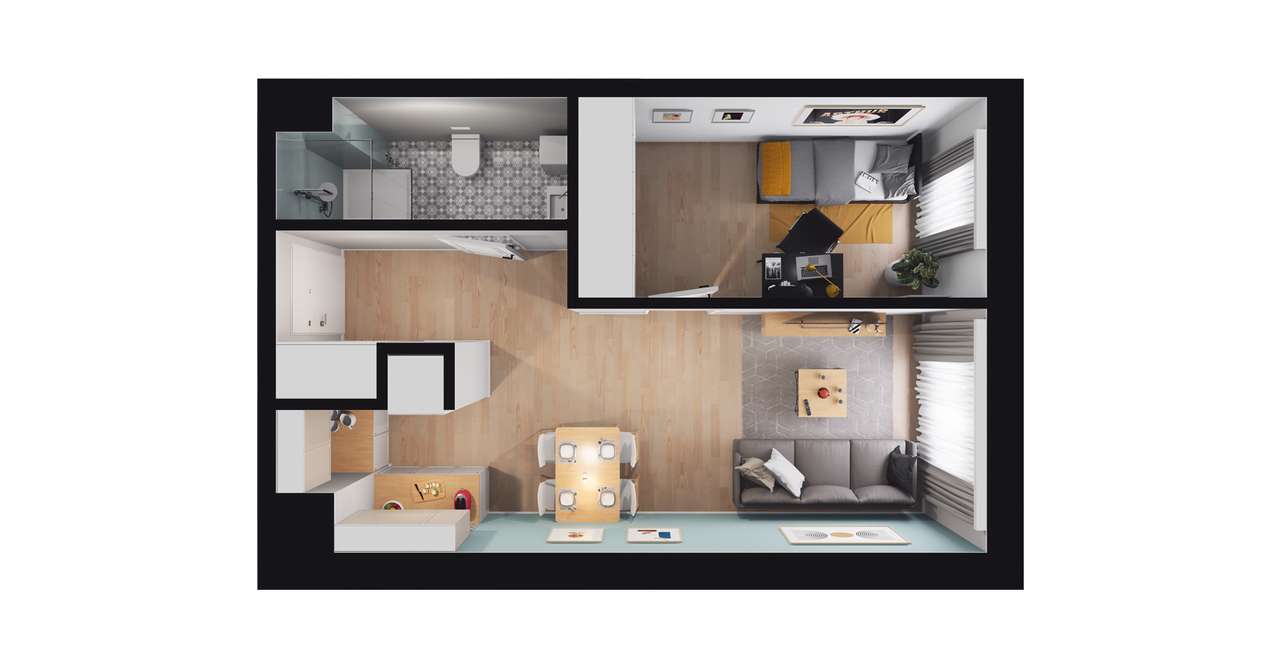 Moderato I​I​I | mieszkanie 2-pok. | C11 - Pełny obrazek: 3/9