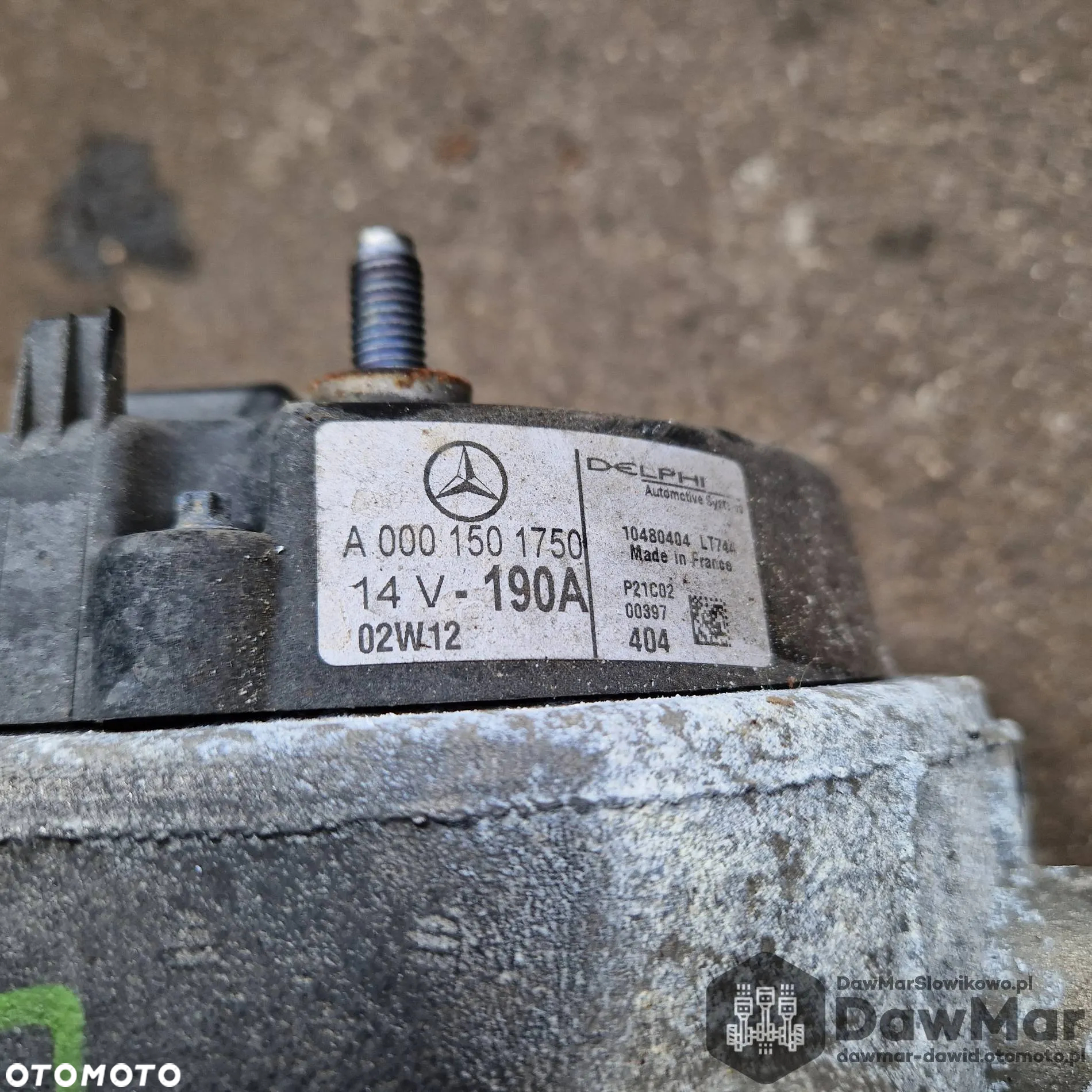 Mercedes 2.7 cdi w203 Alternator 110 tyś. przebieg A 000 150 1750 - 2