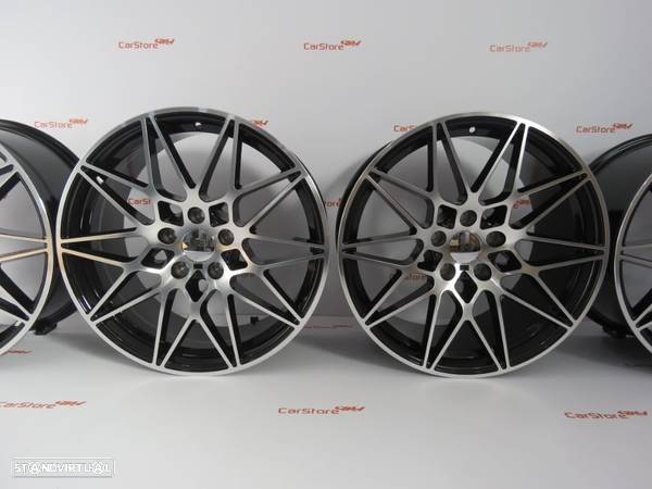 Jantes Look Bmw M4 GTS   19 x   8.5 et34  +  9.5 et 41   5x120 Pretas + Polidas - 2