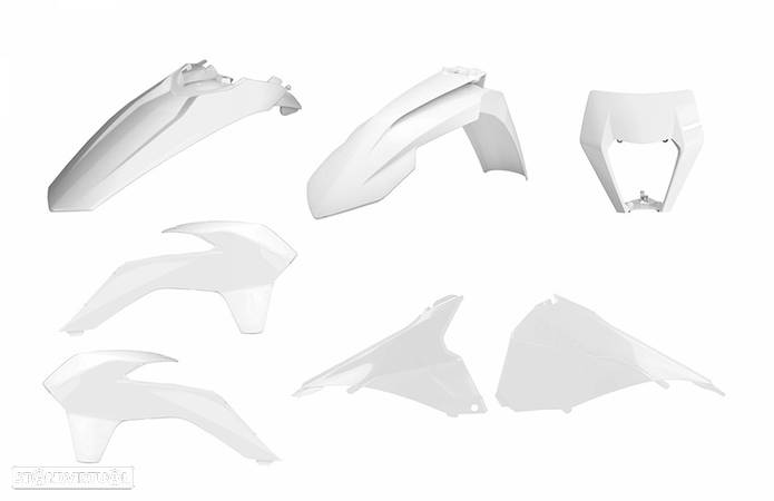 kit plasticos polisport restyling branco ktm exc 125 / 250 / 450 - 1