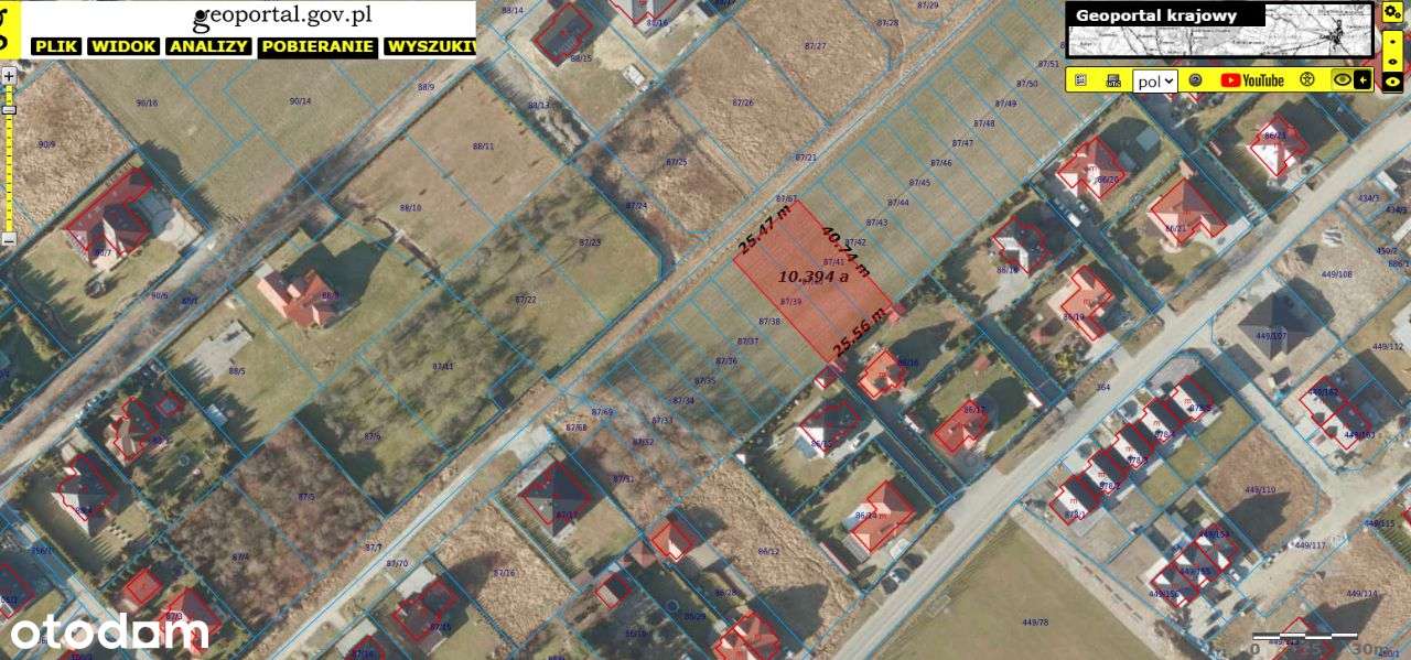 Działka budowlana, Obora / Lubin - Pełny obrazek: 1/2