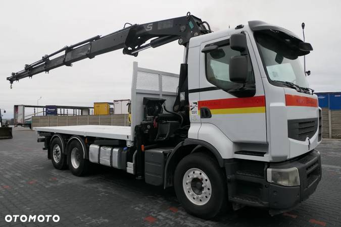 Renault PREMIUM 460  / 6X2 / PLATFORMA - 6,3 M + HDS HIAB 377 - UDŹWIG 10 000KG  / PILOT - 5