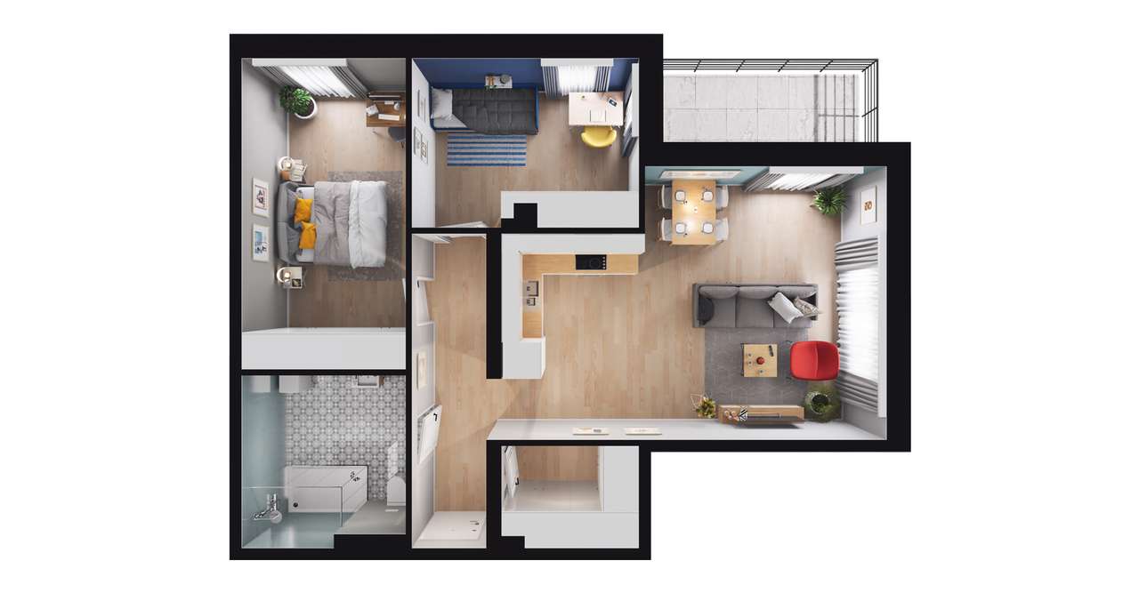 Osiedle Sosnowa | mieszkanie 3-pok. | B2_3 - Pełny obrazek: 3/9