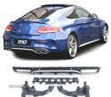 DIFUSOR PARA MERCEDES C-CLASS W205 AMG 15-21 LOOK C63 MOLDAGEM PRATA - 1