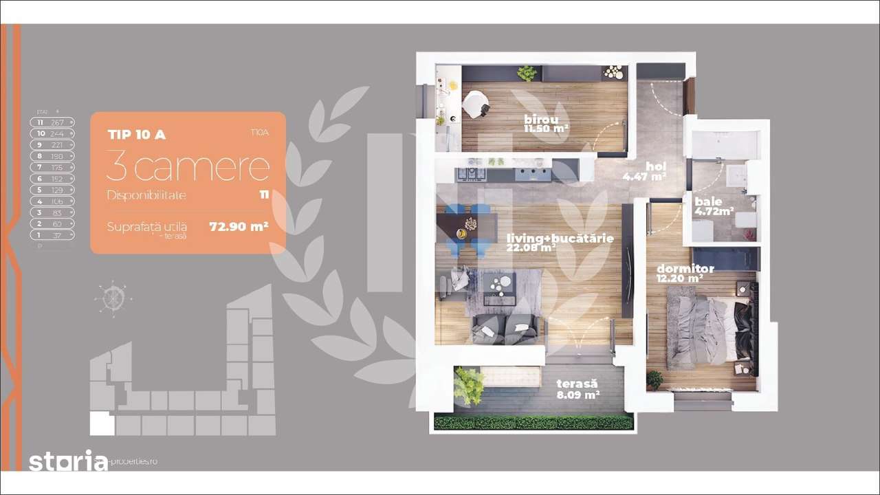 Apartament 3 camere | Metrou | Prețuri Promo-0