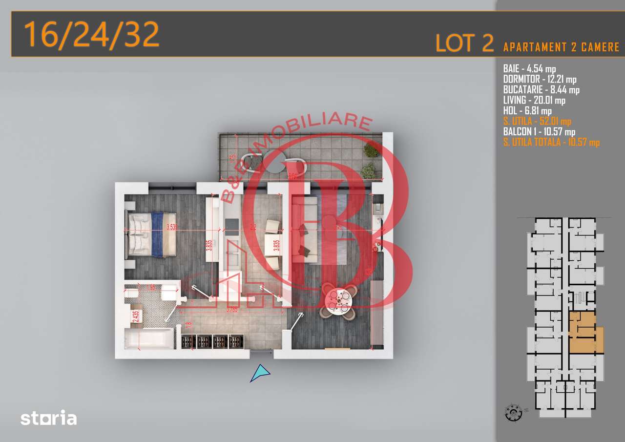Apartament Decomandat 2 camere - Th. Pallady Metrou N. Teclu