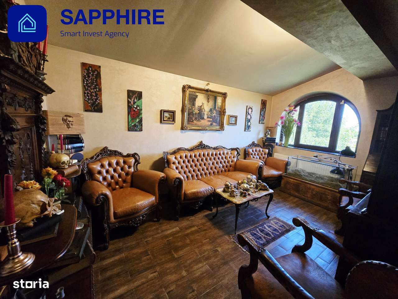 Vilă de lux Otopeni, pentru colecționari, înconjurată de brazi și artă-7