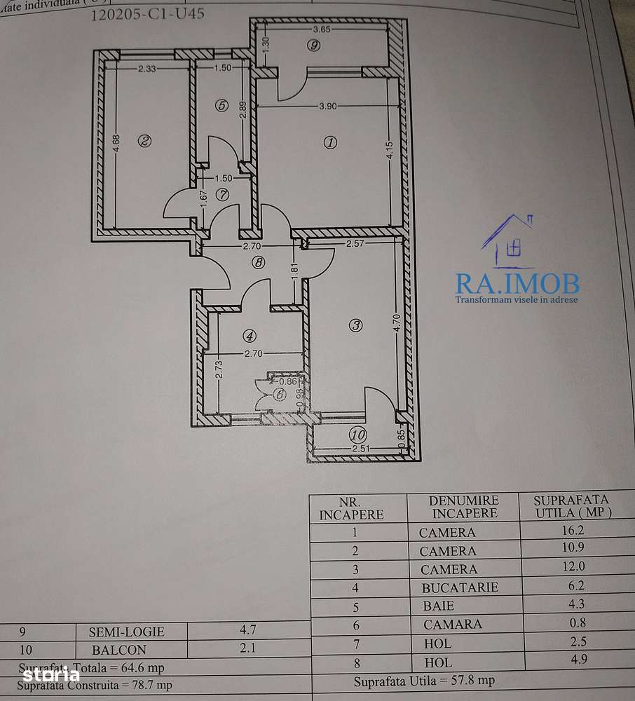 Apartament 3 camere, et 3/4, Constantin Brezeanu - 60000 euro-13