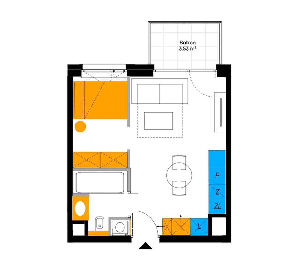 Nowe 2 pokoje 30 m2 ul. Kolejowa Harmonogram 15/85-1