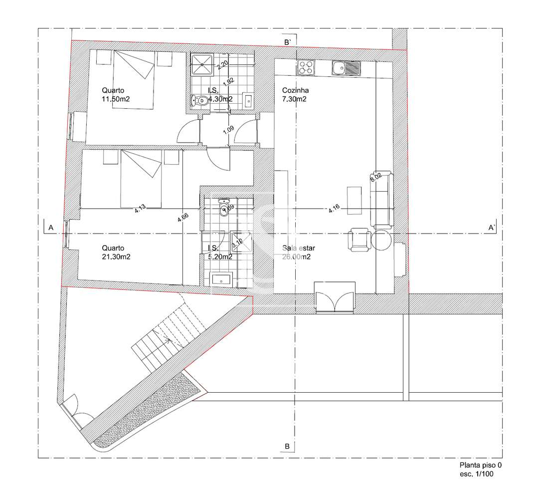 Charme e historia - T2 Andar moradia - Barroselas-20