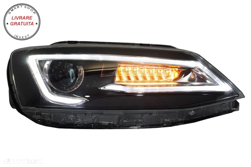 Faruri LED DRL VW Jetta Mk6 VI Non GLI (2011-2017) Semnal Dinamic Secvential Demon- livrare gratuita - 10