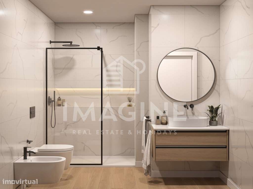 Apartamento T3 com Terraço de 66m2, Construção Nova na Zona das Gal... - Grande imagem: 2/10