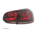 FAROLINS TRASEIROS LED PARA VOLKSWAGEN VW GOLF 6 MK VI 08-12 VERMELHO ESCURECIDO - 3