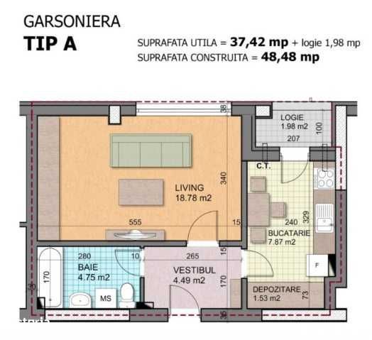 Garsoniera decom. Pallady - Gura Putnei - Titan Apartments