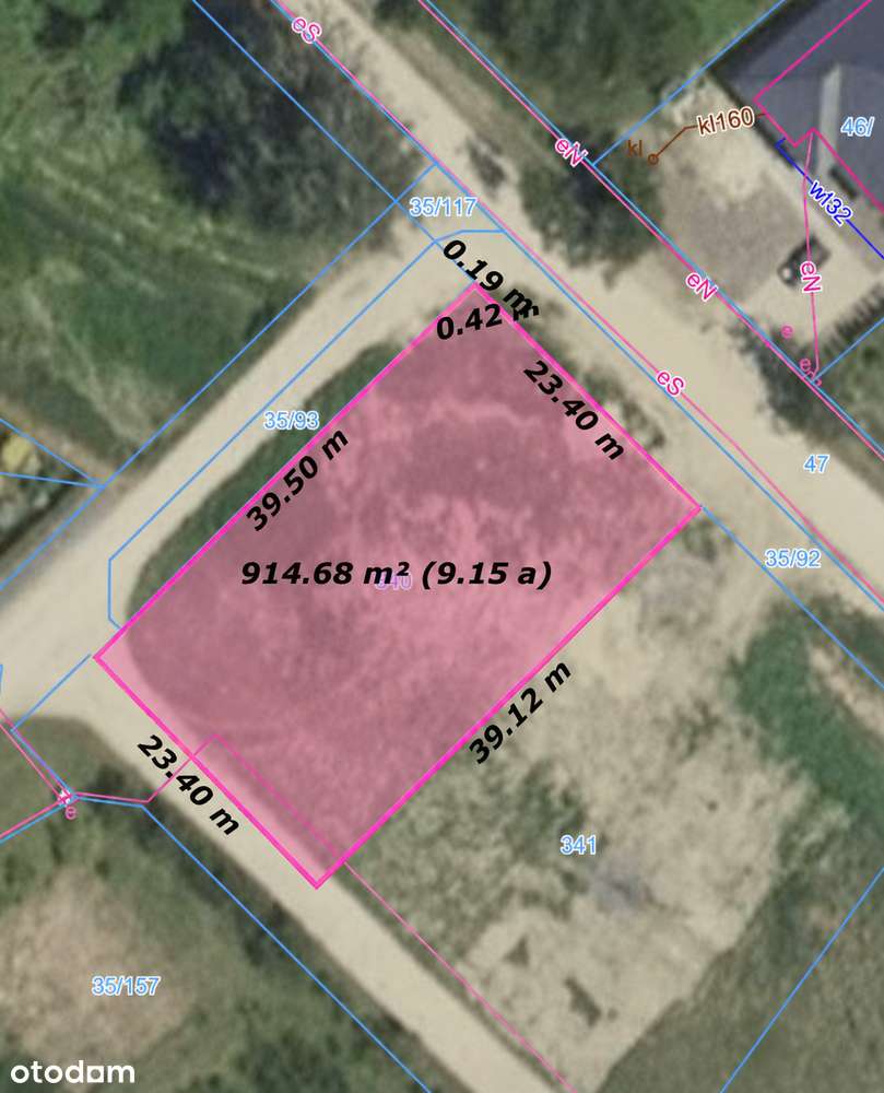 Działka budowlana 915 m²  | Konarskie ul. Bielawy | Osiedle na WZGÓRZU-3
