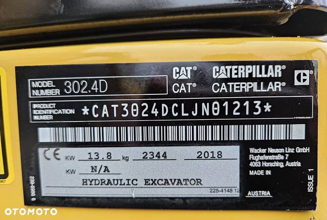 Caterpillar MINIKOPARKA CAT CATERPILLAR 302.4 D 302.4D 302 2018R. - 12