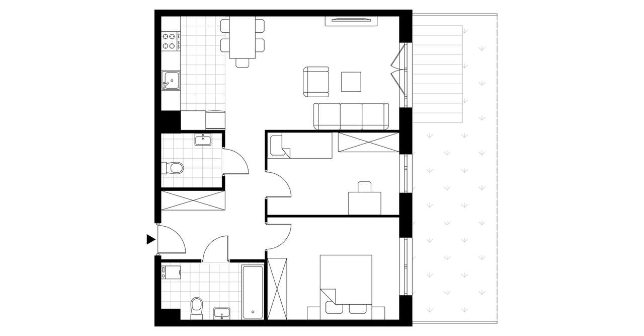 3-pokojowe mieszkanie 64m2 + ogródek Bez Prowizji - Pełny obrazek: 3/8