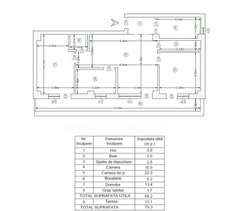 COMISION 0%! 3 CAMERE 2 BAI+ TERASA CU VEDERE PANORAMICA-14