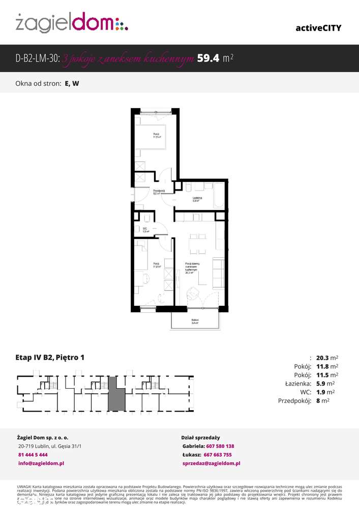 Active City | mieszkanie 3-pok. | B2_1_30 - Pełny obrazek: 2/7