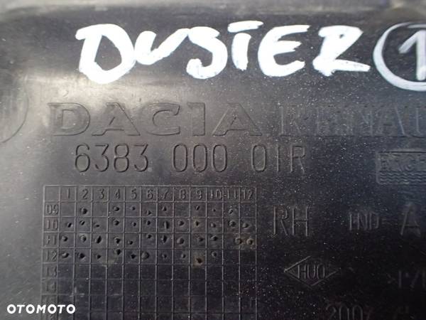 DACIA DUSTER I 638300001R osłona silnika prawa - 3