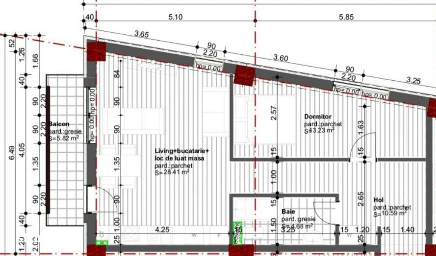 Apartament de 2 camere, 56 mp, zona Dambu Rotund